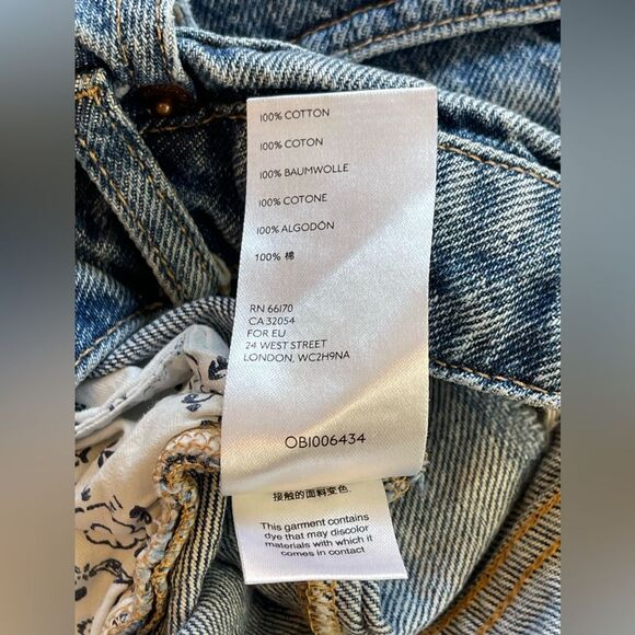 Free People Bailey Raw Hem Fringe Denim Jean Asymmetrical Mini Skirt 29 - Picture 11 of 13